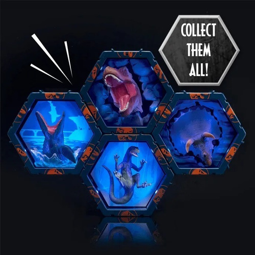 Imagen 4 de 6 de Figura jurassic world Dinosaurio Wow Pods t-rex Sensor Luces