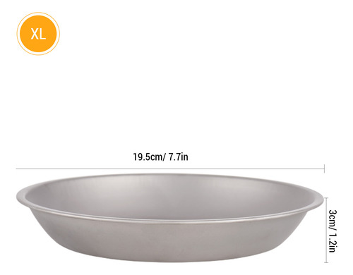 Vajilla De Camping Ti Plate Para Barbacoa Y PĂcnic, 5 Unidad