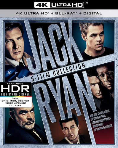 4k Ultra Hd + Blu-ray Jack Ryan Collection / Incluye 5 Films