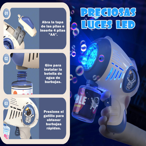 Máquina De Burbujas Automática, Juego De 2 Pistolas De