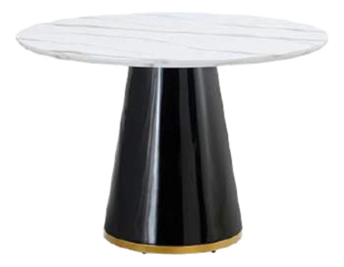 Mesa De Comedor 1. 80 X 90 Neolith Calacatta Poliuretano Fca Blanco Negro