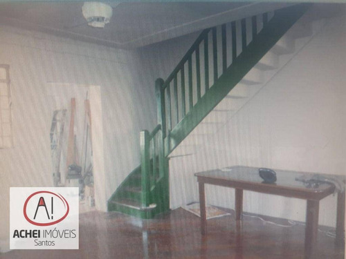 Imagem 2 de 11 de Casa Tipo Sobrado, Com 2 Dormitórios, À Venda, 130 M² Por R$ 420.000 - Vila Matias - Santos/sp - Ca2129