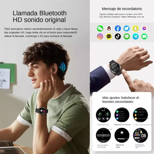 Reloj Inteligente Con Auriculares 2 En 1