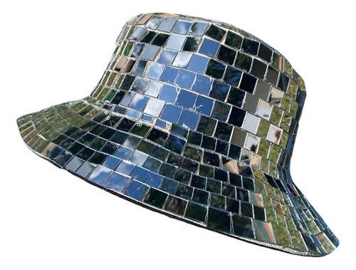 (b) Mirror Disco Bucket Hat Impresionantes Sombreros De Bola