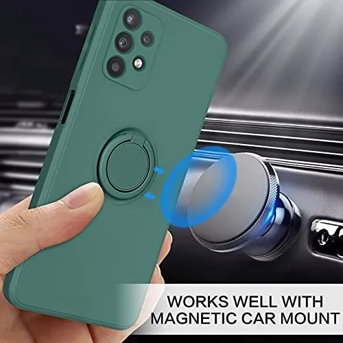 Funda Para Samsung A32 5g De Silicona Anillo 360 - Verde