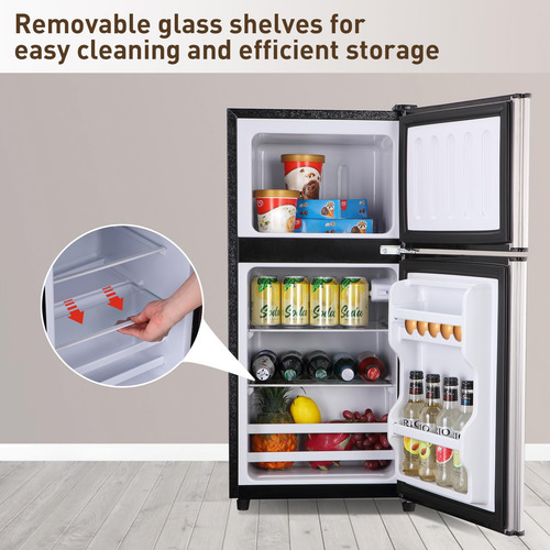 Mini Refrigerador 4 Pies Cúbicos Con Congelador Compacto