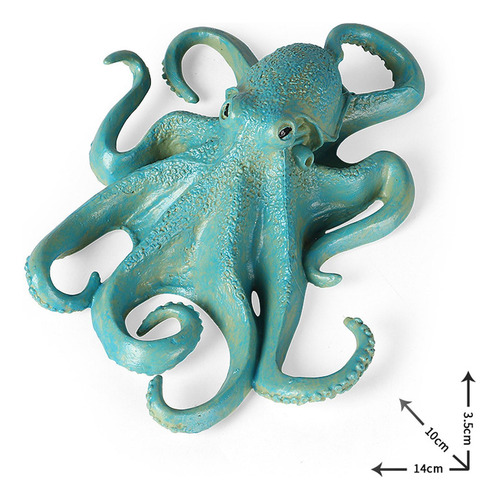 Polvo De Animais Realistas Do Oceano Figuras Polvo Azul A