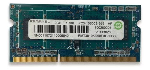 Memoria Lapotp Ddr3 2gb 10600s 1333mhz Marcas Varias 