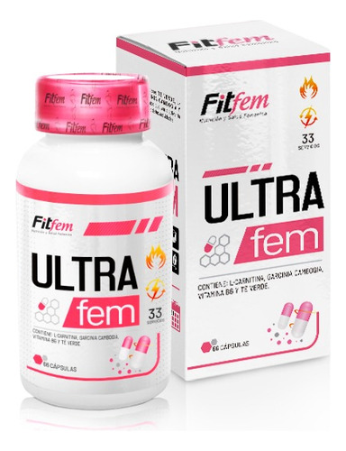 Ultra Fem 66 Cápsulas Quemador De Grasa - Tienda Fisica