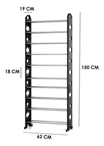 Rack Zapatera 10 Niveles 30 Pares Zapatos Facil Practico – Houzer