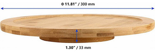 Bandeja Giratoria De Madera Con Base Giratoria For Mesa De