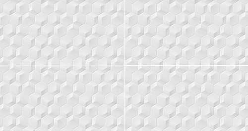 Imagen 5 de 6 de Gres Ceramica Blanca, Shaped Panal Tendenza 30x62 Satinado