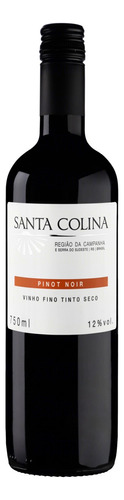 Vinho Pinot noir Santa Colina adega Cooperativa Agroindustrial Nova Aliança 750 ml