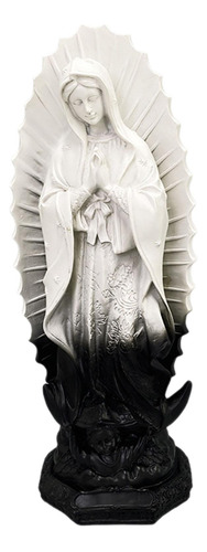 Figura Madre María Escultura Religiosa Capilla Blanco Negro