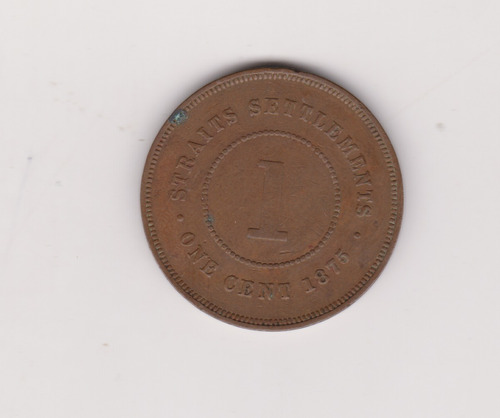 Moneda Malasia One Cent 1875 Muy Buena 