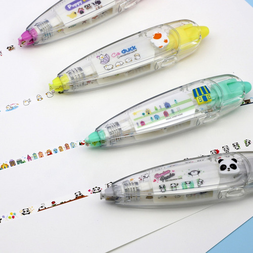 Cinta Decorativa Roller Con Diseño Decoration Tape X 1 Wero Amarillo Cute Duck We4149