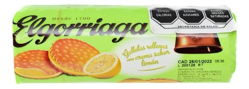 Galletas Elgorriaga Rellenas Con Crema Sabor Limón 180 G