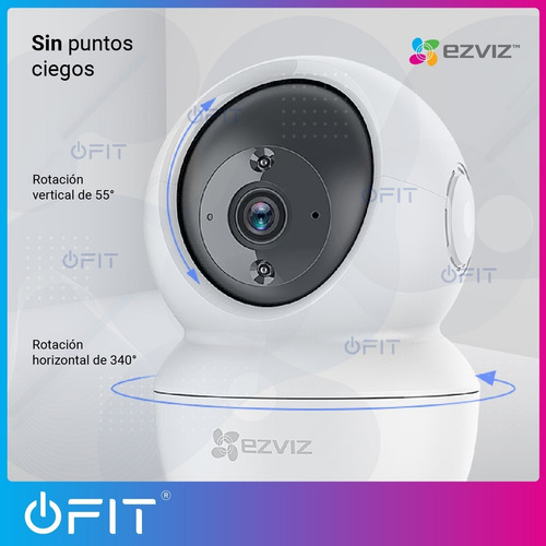 Imagen 6 de 10 de Camara Ip Wifi Hd Con Movimiento Audio 2 Vias Full Hd P2p