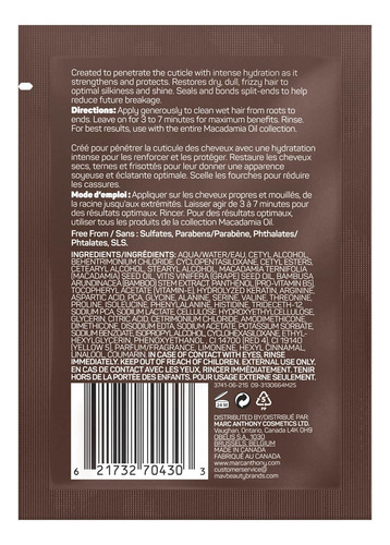 Repairing Macadamia Oil Deep Rescue Conditioning Treatment 50ml 12pack