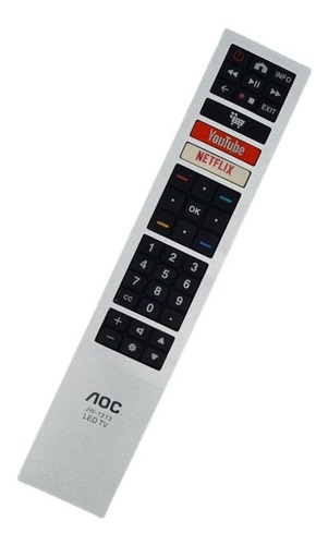 Imagen 1 de 2 de Control Remoto Para Aoc Smart Tv 4k 