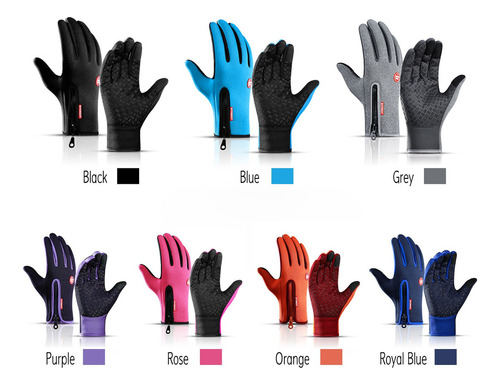 Guantes De Ciclismo Táctil Impermeable Polar Térmico Deporte