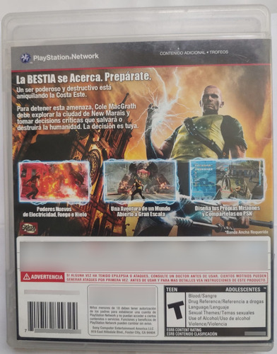 Infamous 2 Playstation 3 Impecable (Usado)