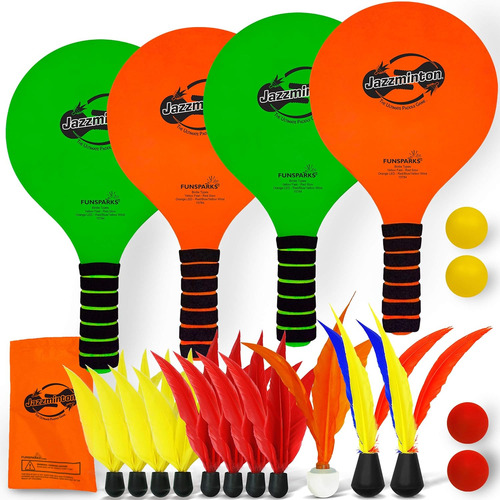 Jazzminton Paddle Game Select Double - 4 Palas 11 Birdi...