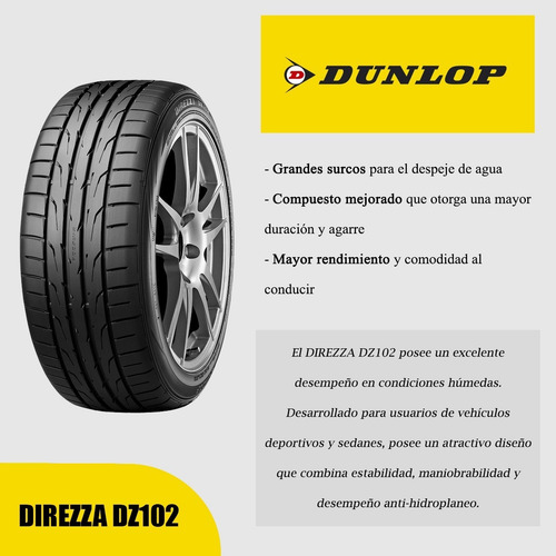 Neumático Dunlop Direzza Dz102 215/55/16 Ruedas Bojanich