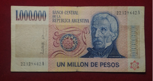 Billete 1000000 Pesos Ley Serie A 1981 Bottero 2513