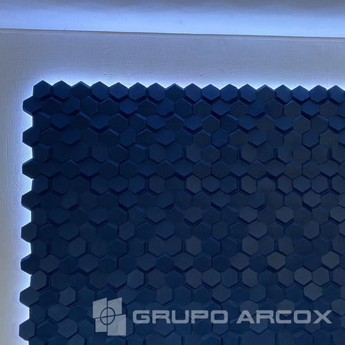 Imagen 3 de 6 de Panel 3d Muro Beehiven Decorativo Yeso Interiores