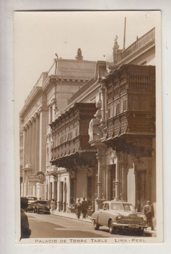 Lima Peru Antigua Postal Vista Palacio Torre Tagle Vintage