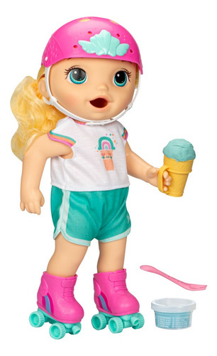 Boneca Baby Alive Roller Skates Loira - Hasbro F5649