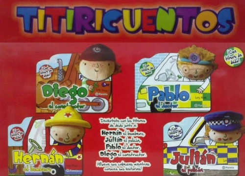 Libro 4 Cuentos C/ Títeres De Dedo - Titiricuentos - Planeta