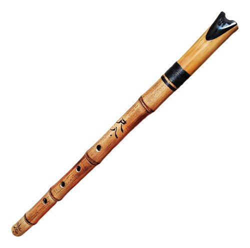 Shakuhachi Flauta Japonesa En Re-embocadura Ebano