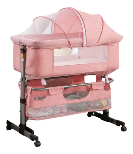 Cuna Corral Para Bebe Cama Con Altura Regulable Y Mosquitero