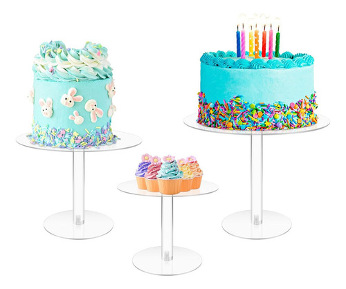 Soporte Acrílico Para Tartas N, Redondos, Para Mesa De Postr