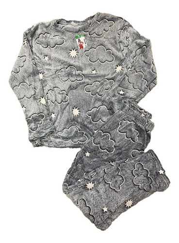Imagen 2 de 9 de Pijama Invierno Mujer De Polar Soft Luminoso Terrenal