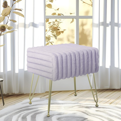 Taburete Otomano, Reposapiés, Taburete De Maquillaje Con Est