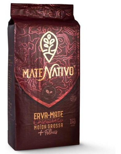 Erva De Chimarrão Mate Nativo Moída Grossa Mais Folhas 1kg