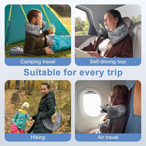 Paquete De 2 Almohadas De Viaje Rellenables Para Equipaje Ad