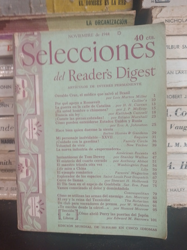 Revista Selecciones Readers Digest Noviembre De 1944