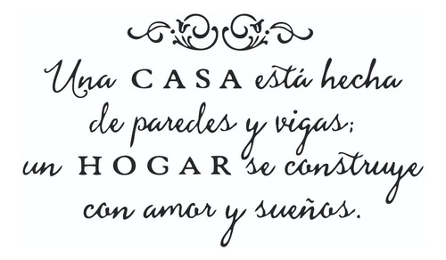 Adhesivo Hogar. Frases Casa. Decorativo.