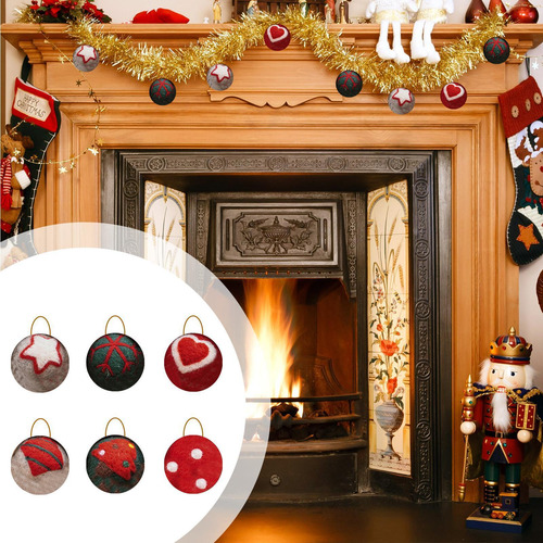 Bolas De Adornos Navideños De Fieltro Adornos De Bolas Navid