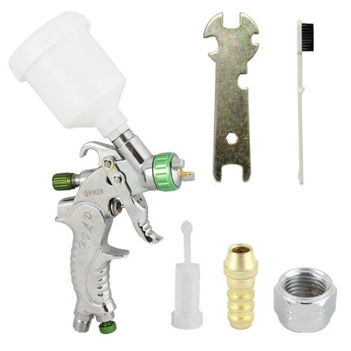 Ophir Nuevo Hvlp Gravity Feed Mini Spray Gun 1.0mm Boquilla 