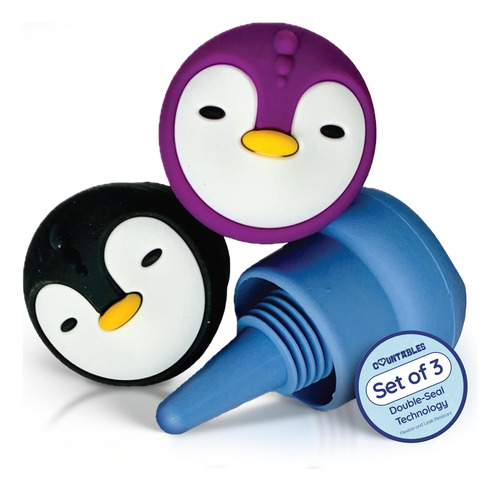 Silicone Penguin Wine Pluks: Nuevo Diseño En D