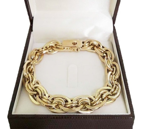 Pulseira Imperador 32 Gramas 13mm Ouro 18k