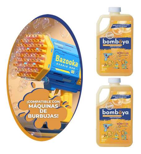 Solución De Burbujas Repuesto Compatible Para Todo Juguete Color Dorado