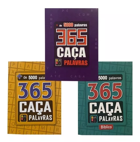 Pack 10 Livros  365 Caça Palavras Bíblico