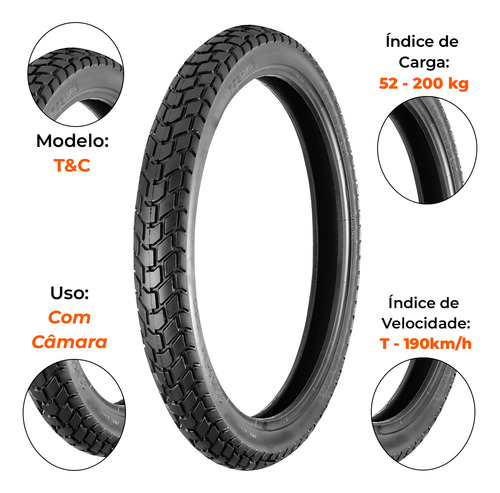 Pneu Dianteiro Cagiva Elephant 750 90-90-21 T&c Technic