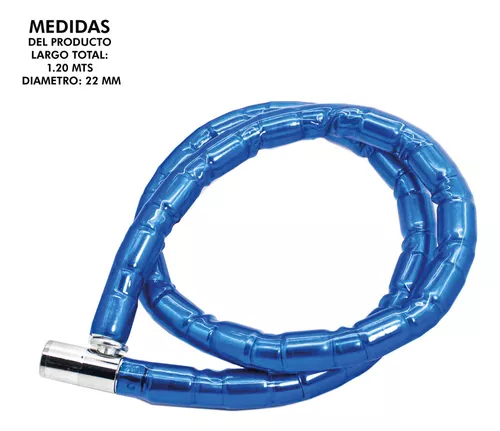 Linga Moto Candado Traba Cadena Norwing 22mm X 1,2 metros color Azul